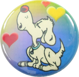 dog in love button